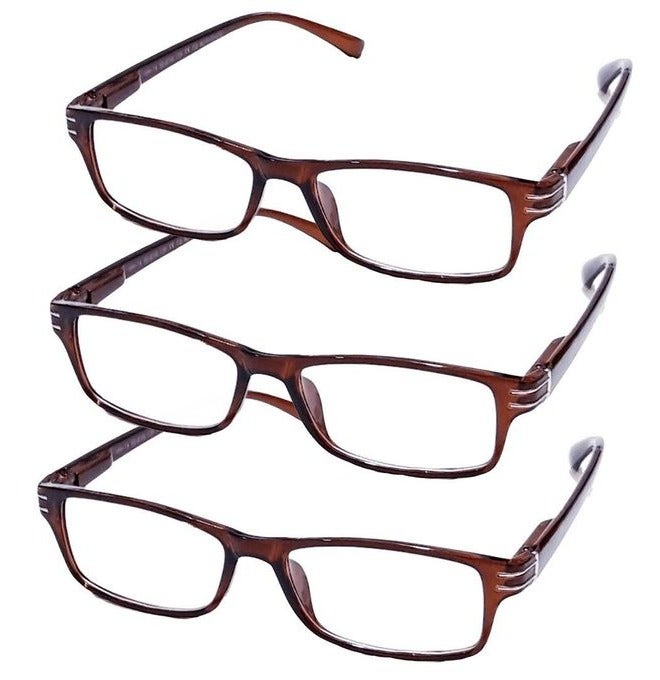 3 Pack Reading Glasses for Men and Women Comfortable Scratch Resistant Reading Glasses for Phone Computer +1.00 to +4.00 with Case and Free Cotton Handkerchief - Image 1